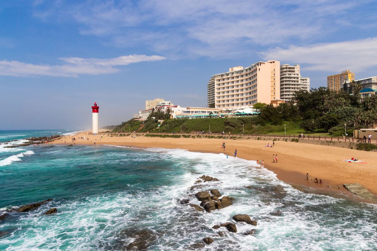 Umhlanga beachfront with ocean views and lighthouse in KwaZulu-Natal